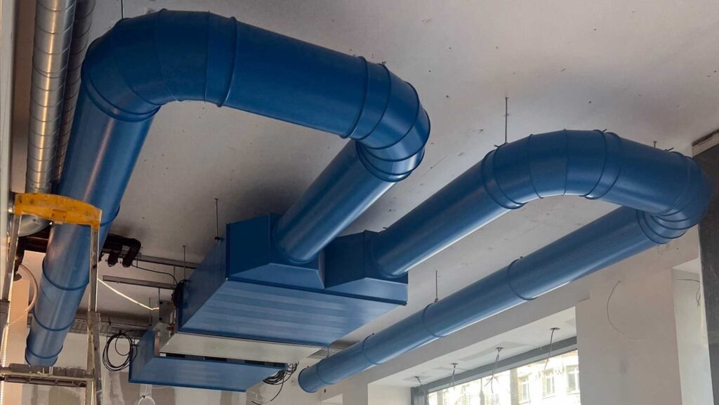 Réalisation Gaines Métalliques Bleues